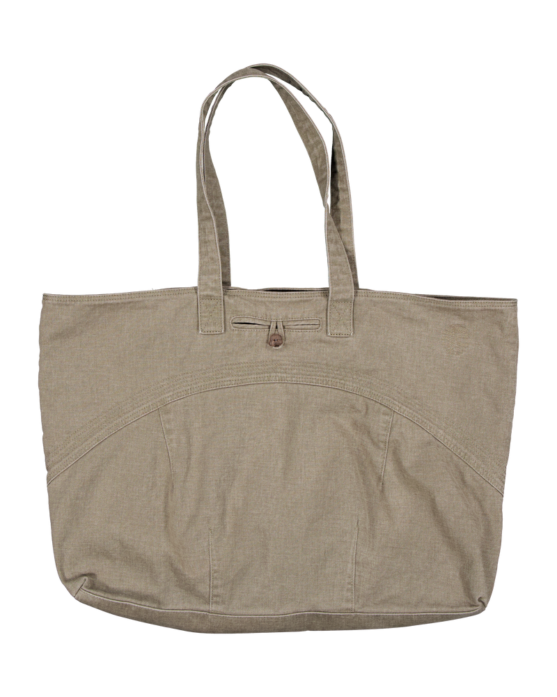 Washed Button Tote Bag