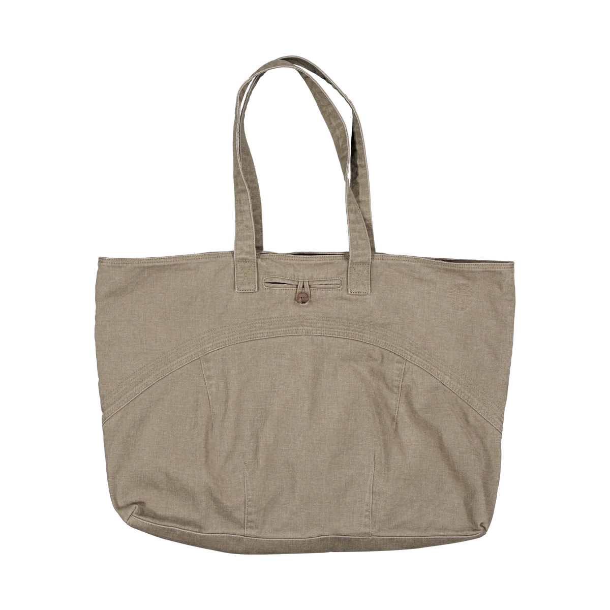 Washed Button Tote Bag
