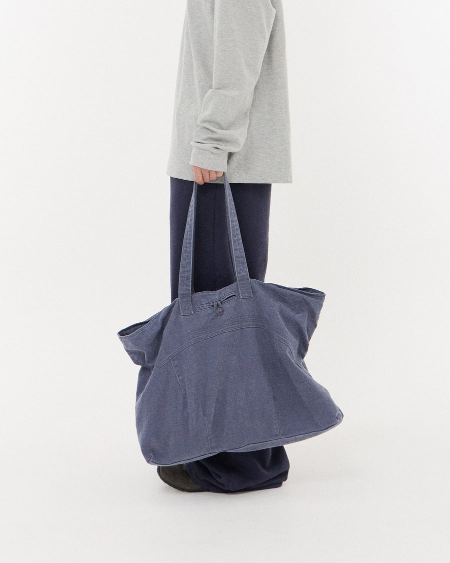 Washed Button Tote Bag
