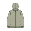 ripple hooded zip-up