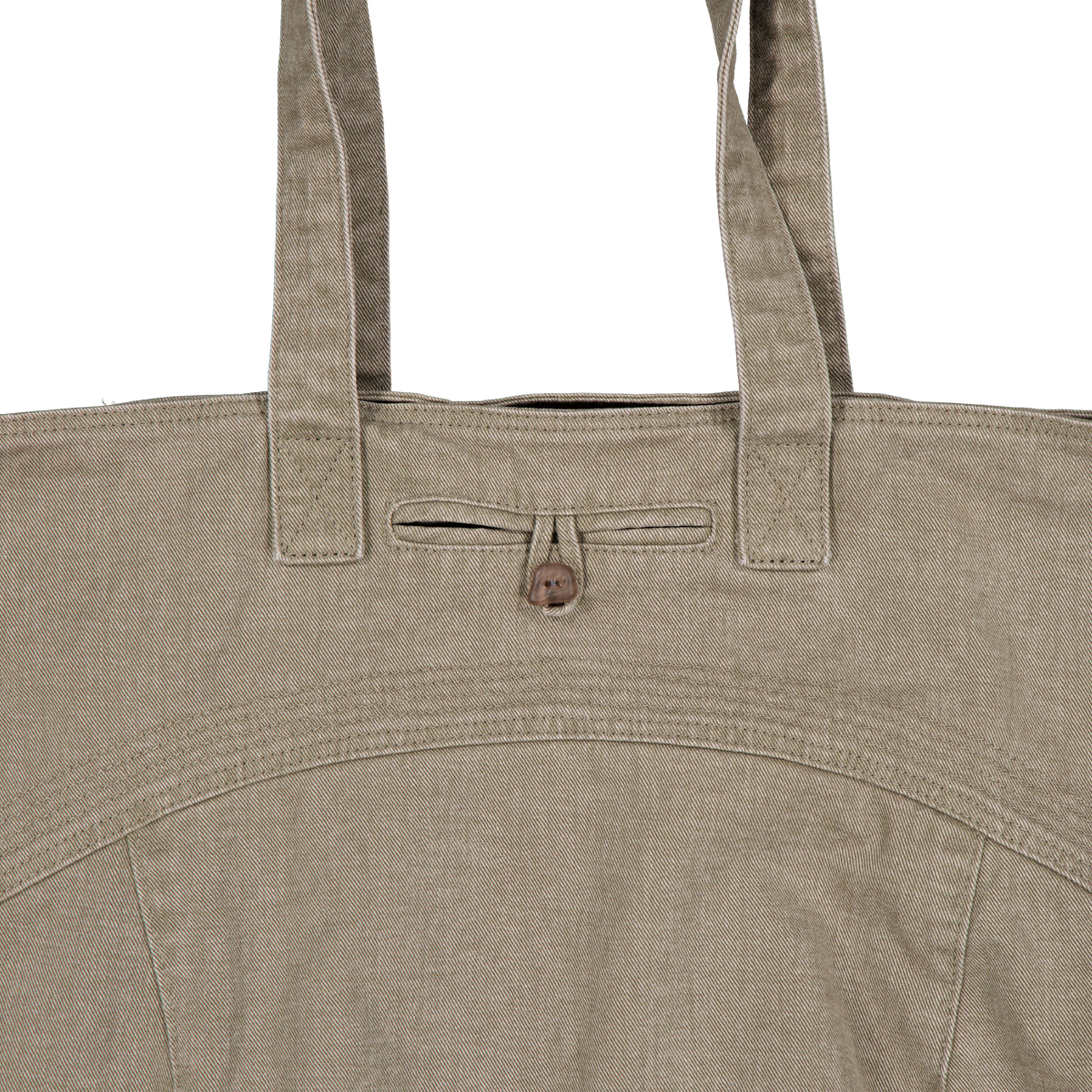 Washed Button Tote Bag