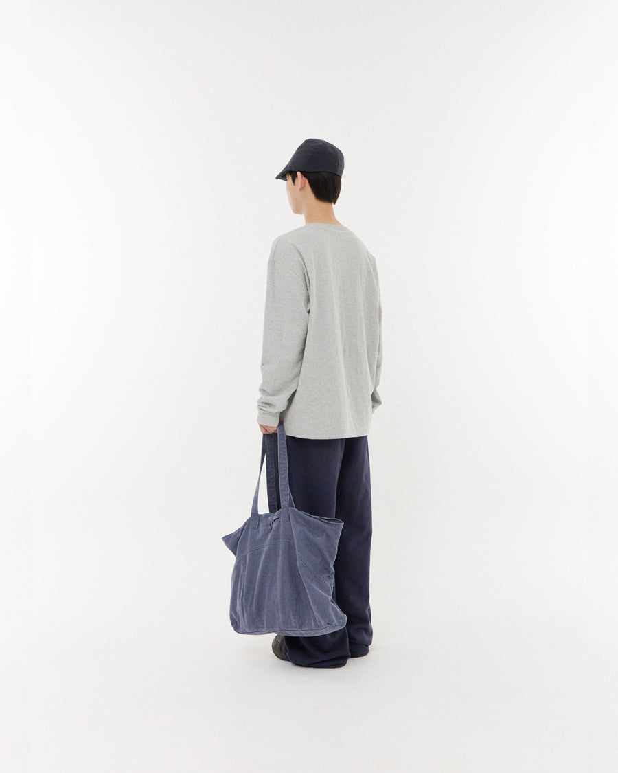 Washed Button Tote Bag